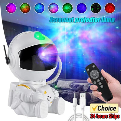 Cosmic Glow: Astronaut Projector for a Stellar Night Sky Experience